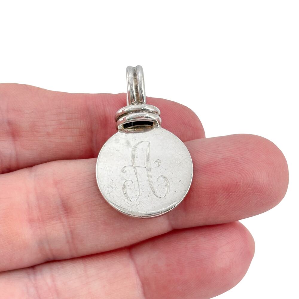 Vintage Sterling Silver 925 Monogram A Pendant